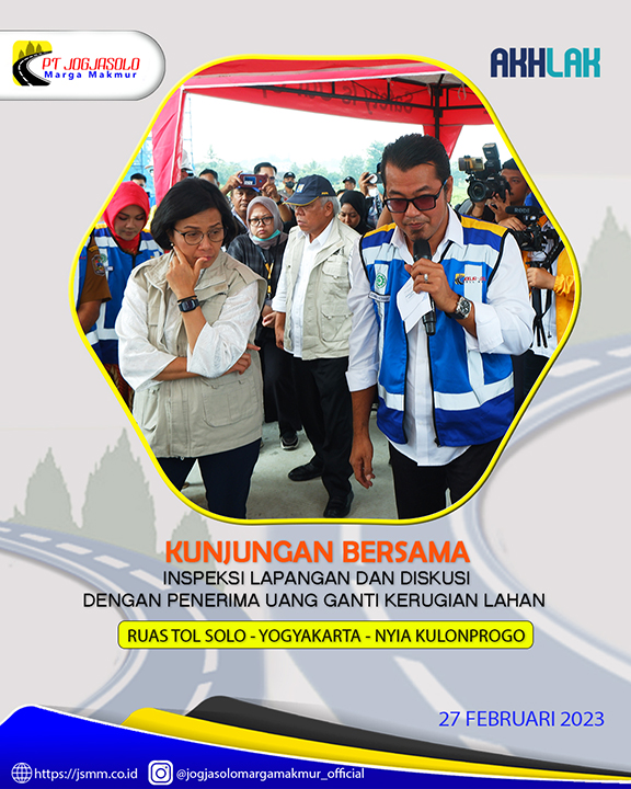 Paparan Direktur Utama PT Jogjasolo Marga Makmur kepada Menteri Keuangan terkait progres pembangunan Jalan Tol Solo - Yogja - YIA Kulon Progo