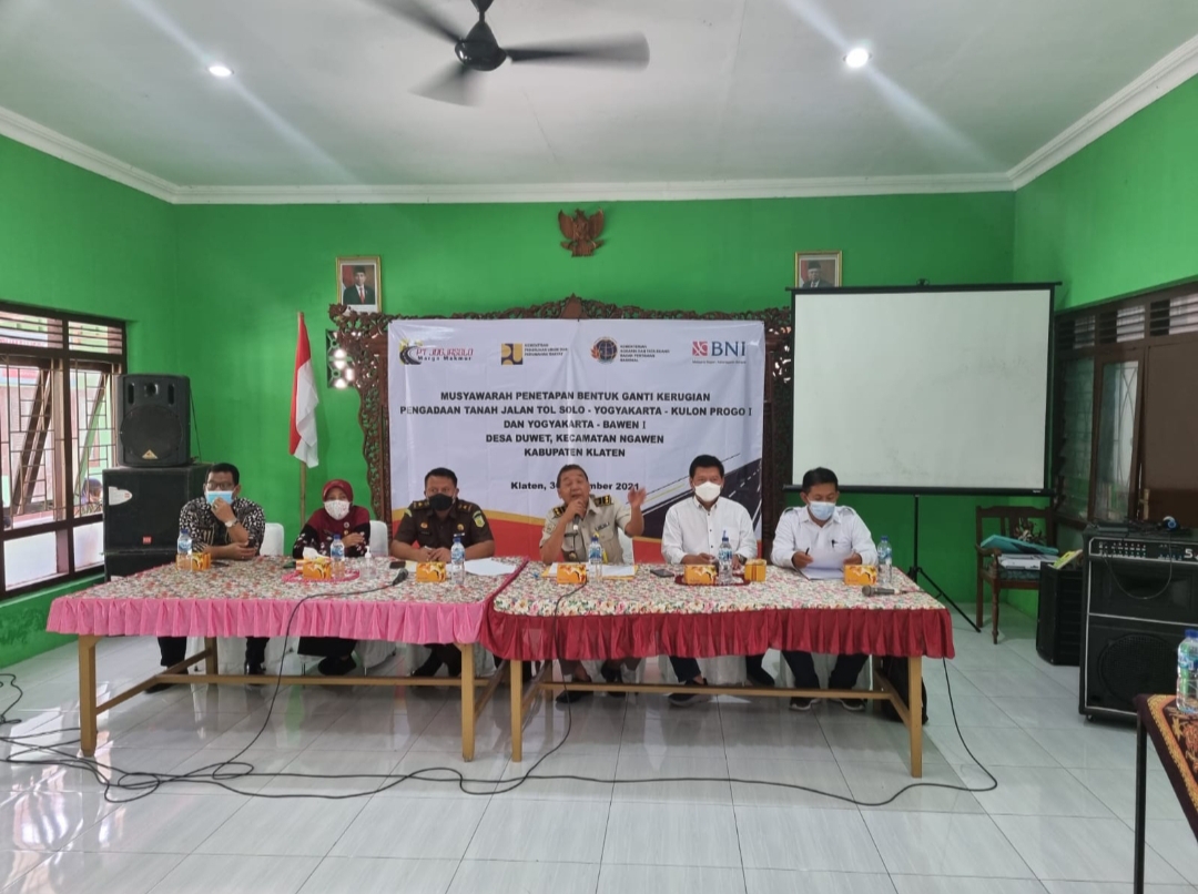 Musyawarah Penetapan Bentuk Ganti Kerugian Pengadaan Tanah Jalan Tol Solo - Yogyakarta - YIA Kulon Progo